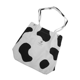 Namvo Large Capacity Cow Print Corduroy Shoulder Bag - Simple Versatile Canvas Tote Bag for Girls, Ideal for Shopping and Daily Use