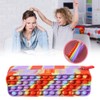 Waterproof Rainbow Push Bubble Stationery Box Silicone Decompression Toy Rectangle