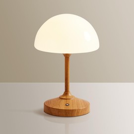 Dawnwake Mushroom Cordless  Lamp Rechargeable Dimmable Lamp,Shower Lamp Waterproof, Touch Control,Portable Wireless Desk Lamp for Dinner/Bedroom/Restaurant,4000mAh LED - Style: Acrylic Cordless Lamp 1