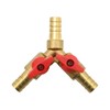 UOIENRT 3/8" ID 3 Way Hose Barb, Gas Fuel Valve