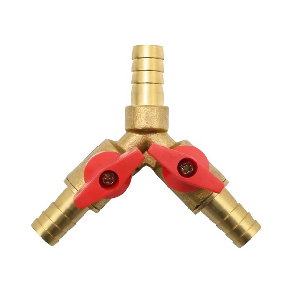 UOIENRT 3/8" ID 3 Way Hose Barb, Gas Fuel Valve