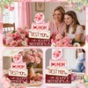 HABDJILTY 4 Pcs Happy Mother’s Day Wooden Table Decorations Best