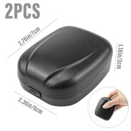 2 Pcs Hearing Aid Case, Waterproof Portable Storage Box, Hard Protective Box for Hearing Aid