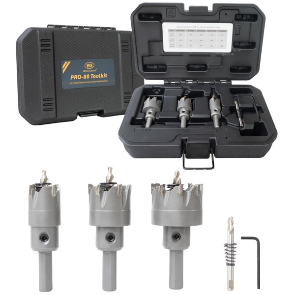 Wind Speed Hole Saw Kit for up to 8mm Depth,