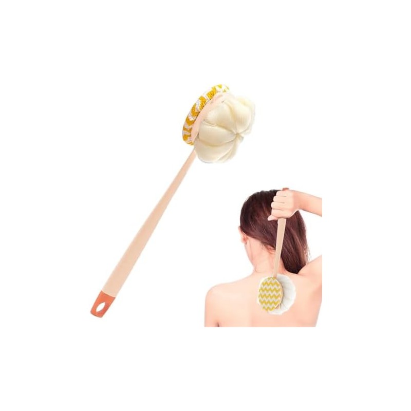 Cepillo Exfoliante Corporal 2 en 1 con Mango Largo para