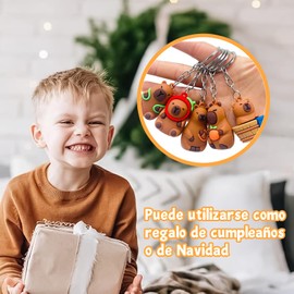 Llavero de Capibara, 20 Piezas Llavero Juguete de Capibara, Lindo Animal de Capibara Llavero, Juguetes de Llavero y Regalos, Regalos de Cumpleaños para Niños y Niñas