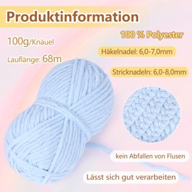 Coopay Chenille Chunky Wool for Crochet, Thick Yarn, 4 x 100 g Thick Wool for Knitting, Super Fluffy Soft Wool for Baby Blanket, Chunky Chenille Yarn for Blankets, Scarves, Socks, Bags - Khaki