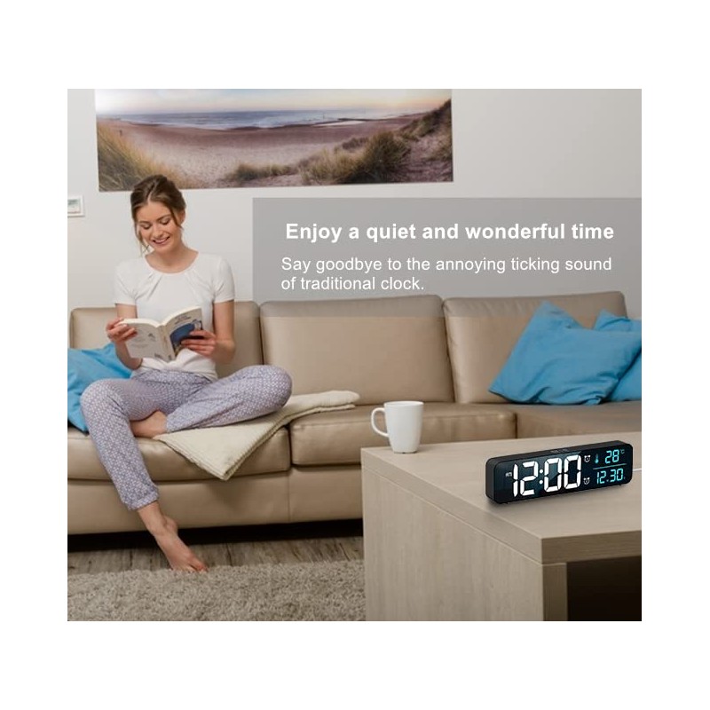 Abovsare Digital Clock for Bedroom, Clocks for Living Room Decor,