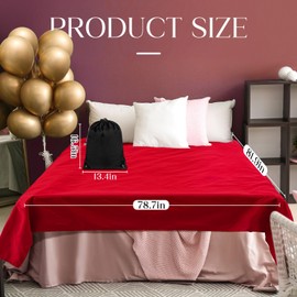 Tisancy Waterproof Blanket Queen Size, Red TPU Polyester 78'' x 82'' Water Proof and Stain Resistant Mattress Protector Mat for Bed, Leakproof Protective Pet Mat