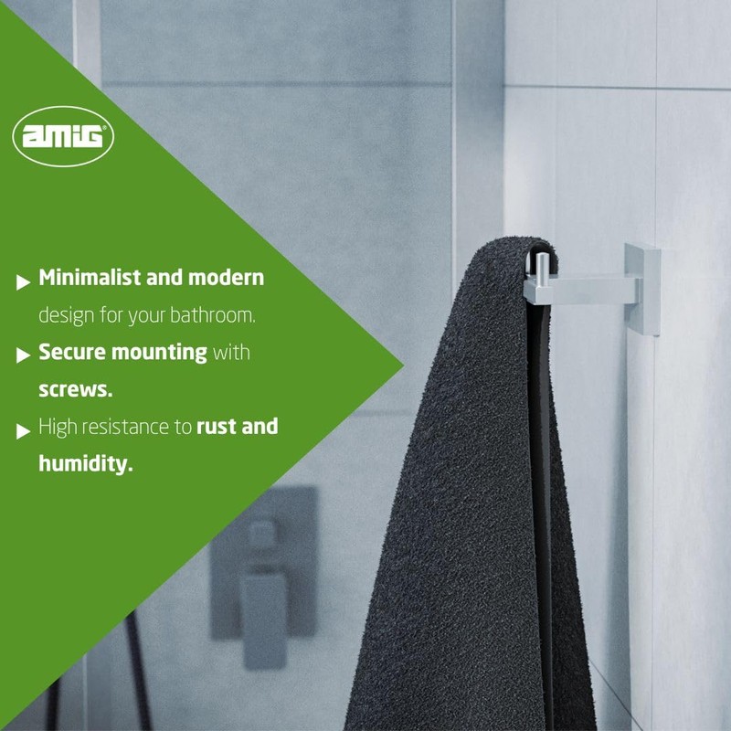 Amig - Bathroom Towel Hook Mod. Isla-5 | Wall-Mounted Towel
