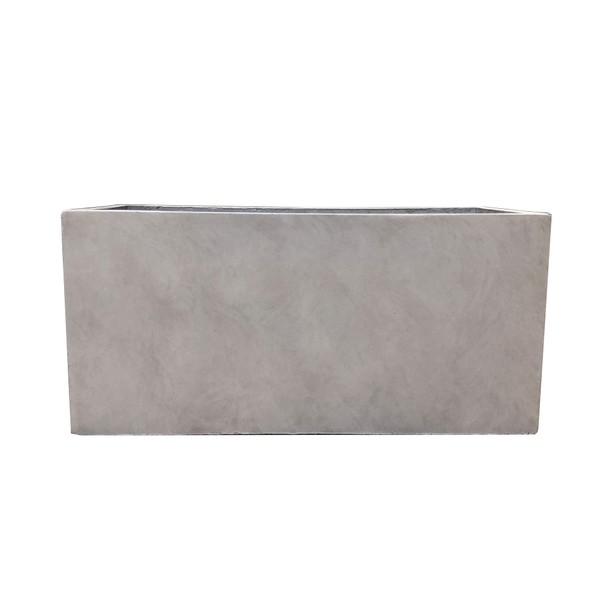 Kante RF0104A-C80021-2 Lightweight Durable Modern Rectangle Outdoor Planter, Weathered Concrete