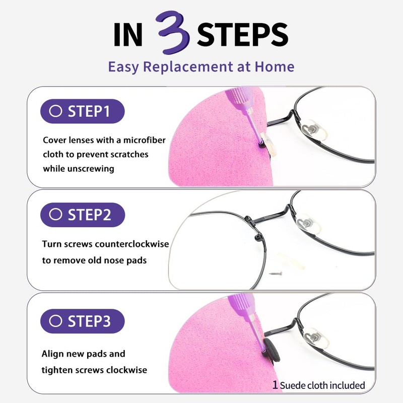 30 PCS Anti-Slip Silicone Nose Pads for Glasses - Hexagon