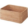 MUJI 47381306 Overlapping Rattan Rectangular Basket, Medium (V) Approx. Width