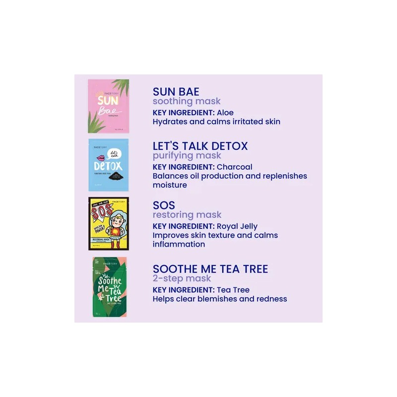 Facetory K Beauty - Máscara Facial Para El Cuidado De