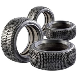 James Racing Complete Buggy Racing Tyres Y-Zip Super Soft White Rim Dish 1:8 J08B01S1I & J-W01 | Scale 1:8 Buggy Tyres [830033]