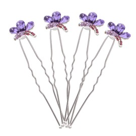 OATIPHO 4 pcs Butterfly Rhinestone Hairpins for Wedding Bride Shaped Hair Accessories Elegant Hairpins for Women and Comfortable and Unique Design for Various Outfits