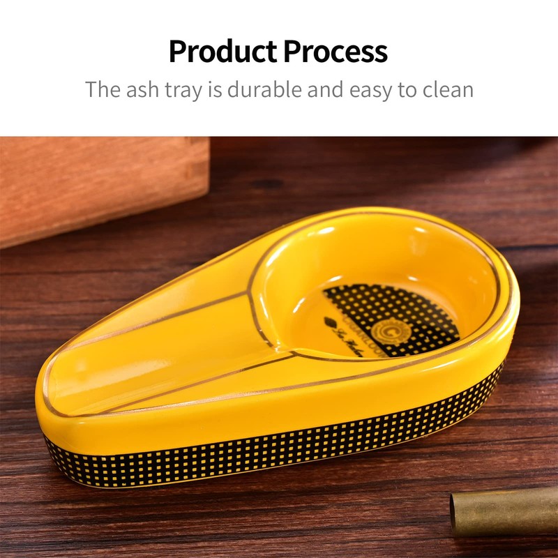 CIGARLOONG Cigar Ashtray Single Large Slot Portable Ashtray for Home