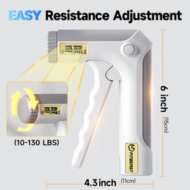 FitBeast Grip Strengthener Forearm Strengthener Hand Grips Strengthener - Adjustable Resistance 10-130LBS (1 Pack White)