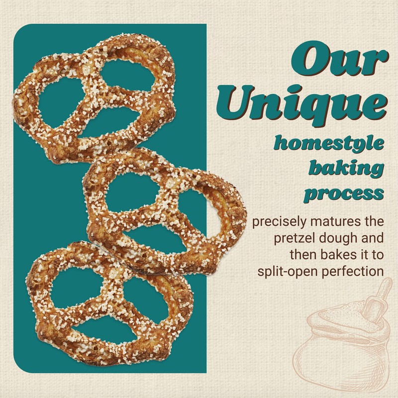 Unique Snacks Extra Salt Splits Pretzels, Original Split-Open Pretzels, Delicious