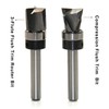 Top Bearing Compression Flush Trim Router Bit 1/4 Shank Pattern