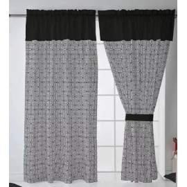 Primavera Competition Juego De Cortinas Baruk Negro , 2.15m Alto X 2.78