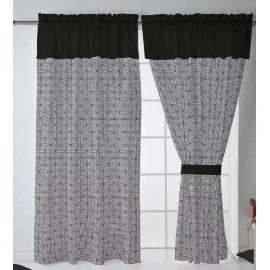 Primavera Competition Juego De Cortinas Baruk Negro , 2.15m Alto X 2.78