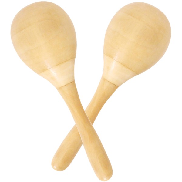 A'sTool Maracas Musical Instrument Set of 2 Wooden Solid Shakers