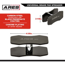 ARES 18079 – Universal Brake Pad Spreader – Universal Design for Use with Most Cars and Light Trucks – Works on Single, Dual, and Quad Piston Calipers – 360-Degree Access to Shank for Confined Spaces