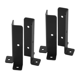 4 pcs Adjustable Deck Post Anchor Base Brackets,Heavy Duty Half Column Deck Post Brackets Fit 1.5x1.5,2x2,2x4,4x4 Post,Wood Fence pergola Post Base Brackets for Pergola Deck Railing Mailbox