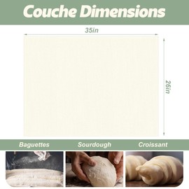 4 Pcs Dough Proofing Cloth 35" x 26" Professional Reusable Cloth