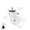 Wagner 03208101 Swivel Castor Diameter 75 mm, Height 100 mm,