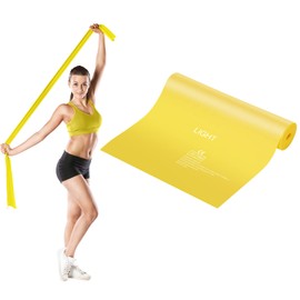 Fitness Bands, 2 m Long, Resistance Bands, Gymnastics Band, Ideal for Yoga, Pilates, Strength Training, Fitness Band Fitness Bands for Men, Women, with Training Instructions [Yellow]