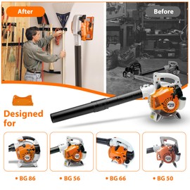 Blower Rack for Stihl Bg-50,Bg-56,Bg-66,Bg-86 - Handheld Leaf Blower Hanger for Garage Wall - Leaf Blower Holder for Garage - Gas Power Leaf Blower Rack - Leaf Blower Storage - Blower Rack for Trailer