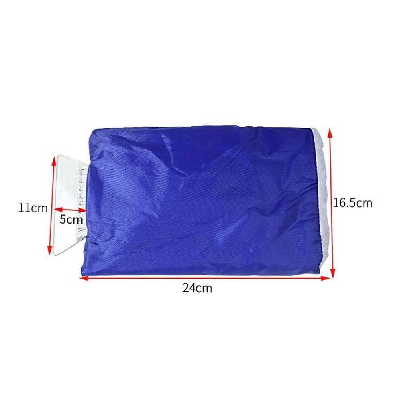 Ice Scraper Mitts for Car Blue/Red Windscreen Scraper with Glove