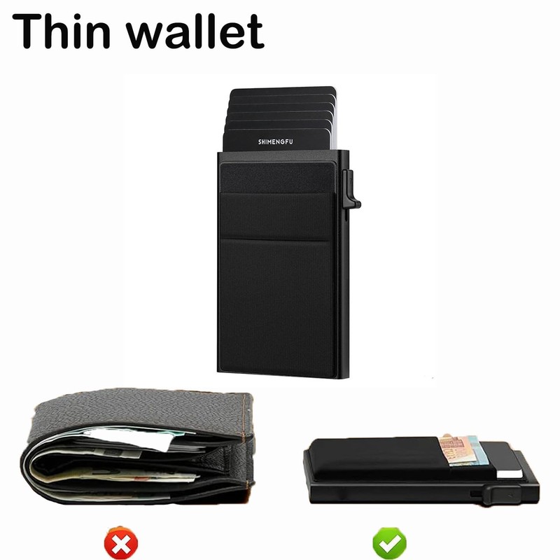 FDDU Men Women Aluminum Alloy Wallet Coin Pocket Magnetic Closure