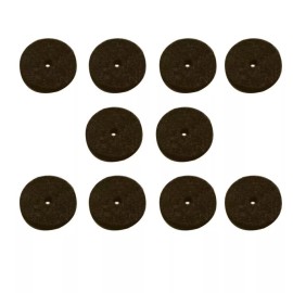 StewMac Strap Button Felt Washers, Black, Package of 10