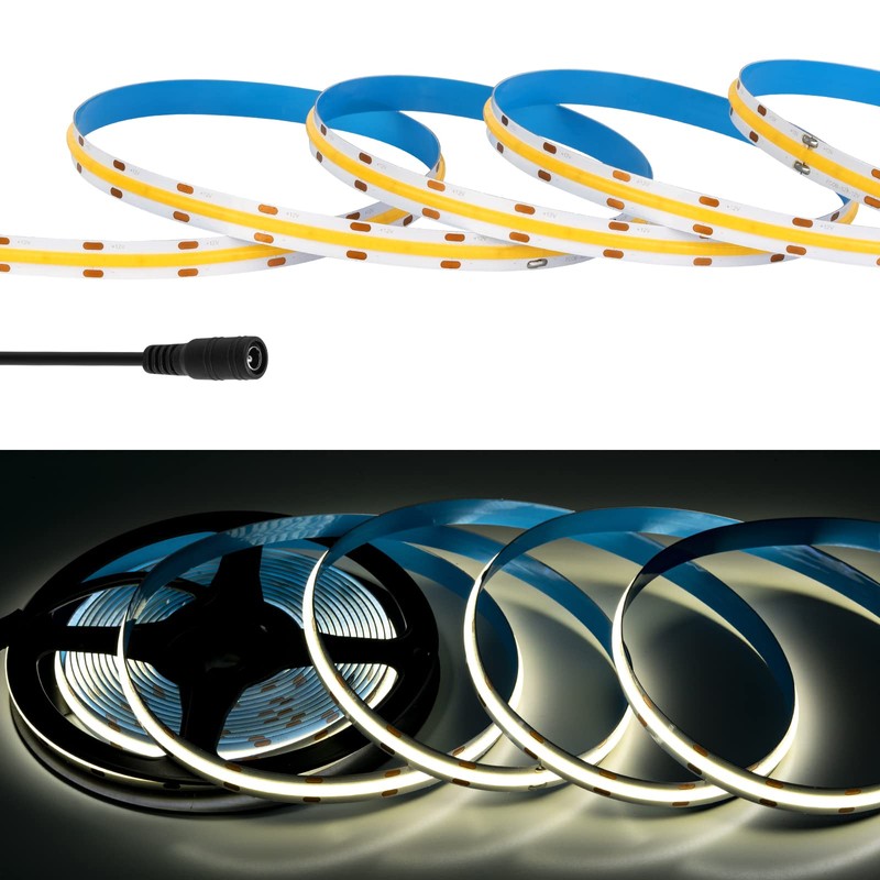 BTF-LIGHTING COB FCOB LED Strip Light High Density Flexible 5M