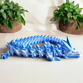 Dragon 60 cm 3D Movable Figure, Crystal Dragon, Children's Decoration, Desk Decoration, Gift Children's Day