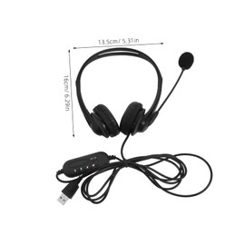 Mikinona Noise Cancelling Office Headphones with Microphone Comfortable Call Center Headset Lightweight Design for and Online Learning USB Connection for Students and Professionals