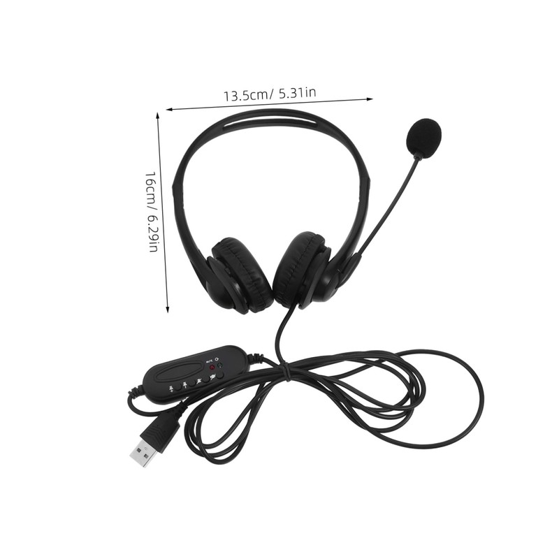 Mikinona Noise Cancelling Office Headphones with Microphone Comfortable Call Center