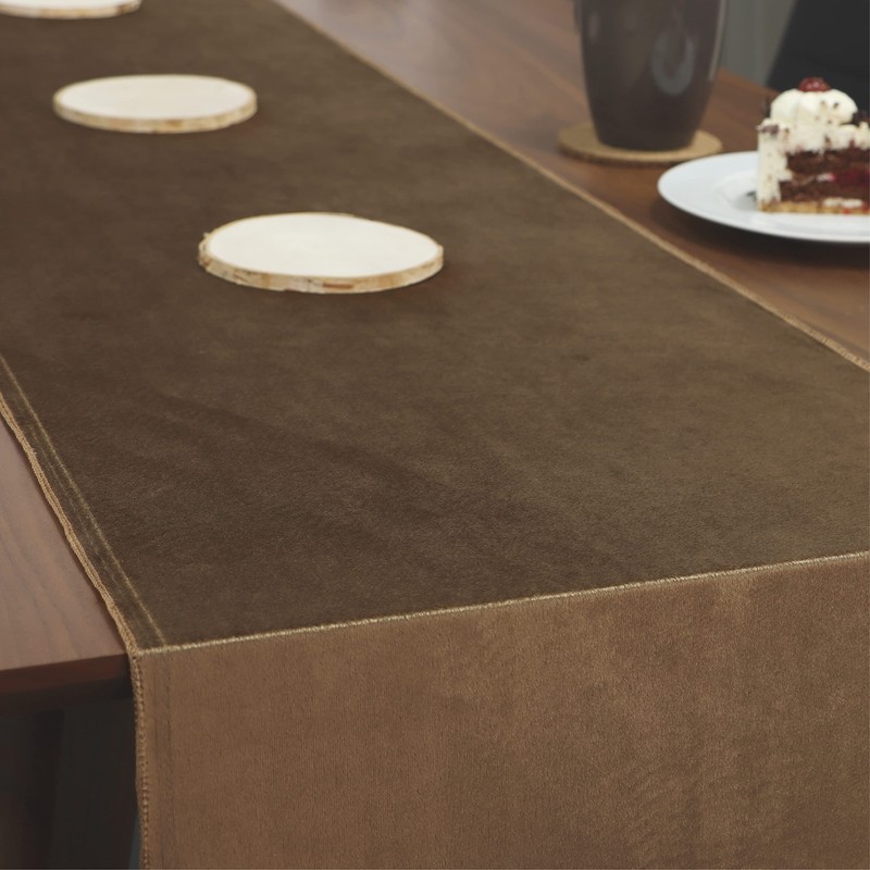 com-four® velvet table runner - decorative decorative fabric - table