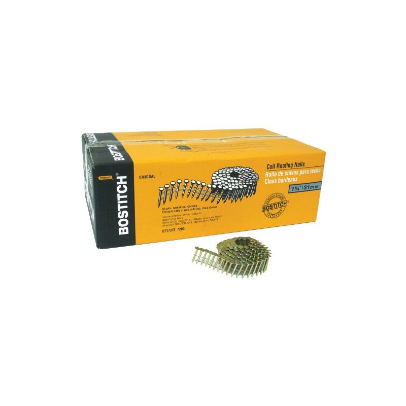 BOSTITCH Nail,COL,120,ROOF,7/