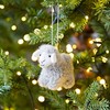 Felt Sheep Christmas Decoration - Felted Ornament - Wool Christmas