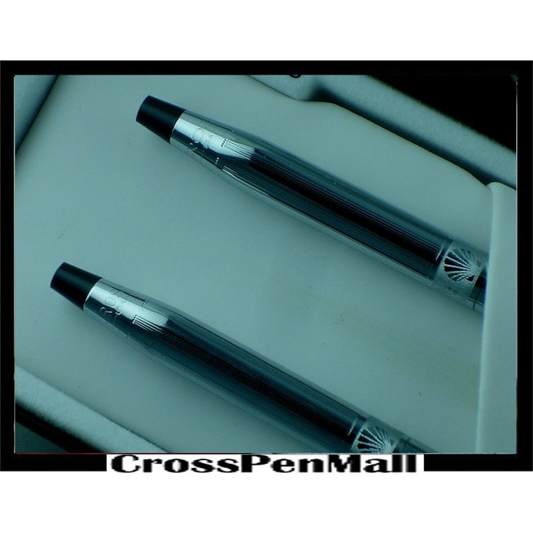 Cross Made in the USA Classic Century Lustrous Chrome Corporate Ladies' Ball-point Pen and 0.5mm Pencil Set