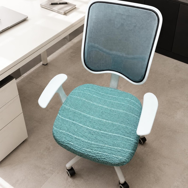 Lawalon Heavyweight Cotton Dining Seat Covers for Chairs (Creamy White,