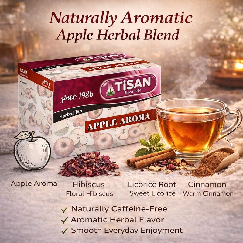 Tisan Apple Tea – 40 Herbal Tea Bags | A