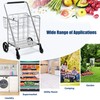 DORTALA Folding Shopping Cart, 330 lbs Capacity, Jumbo Double Basket