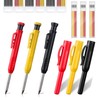 Basicon Carpenter's Pencils Set, 3 Deep Hole Marker Pencil with