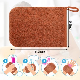 GRBAIN Microfaser Waschlappen Kinder Frottee Waschlappen Mikrofaser Waschlappen Gesicht Waschhandschuh Kinder Microfaser Handtücher Mikrofaser Handtuch Waschlappen Baby für Bad SPA 6 Stücke Bunt-A