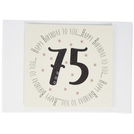 White Cotton Cards 75th Birthday Memories Photo Album (MTGA75T), of